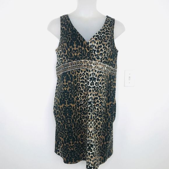 Notice Maternity Animal Print Dress NWT - Picture 1 of 6